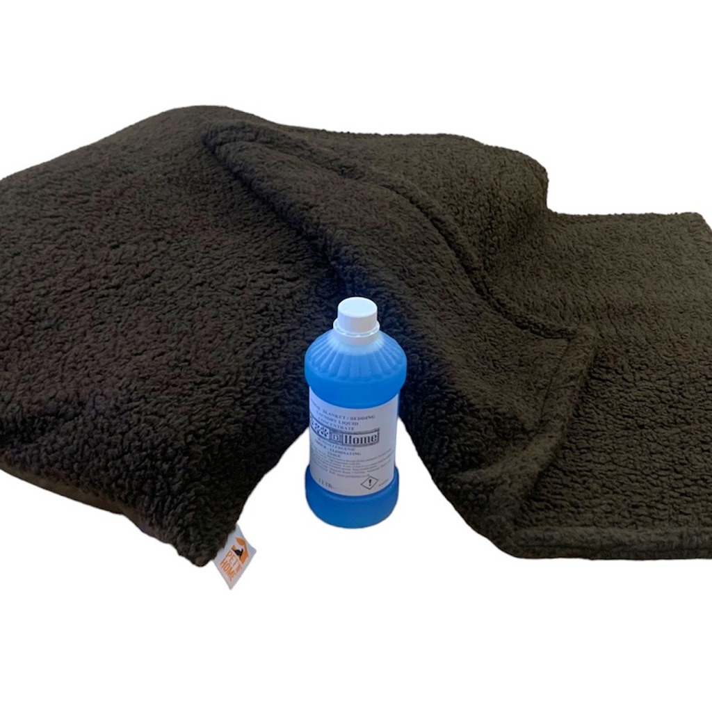 PUPPY BED SET - 10 Colour Choices - Dog Bed Cushion with Matching Blanket, optional Pet Bedding Detergent - Cream Paws with Detergent image 8