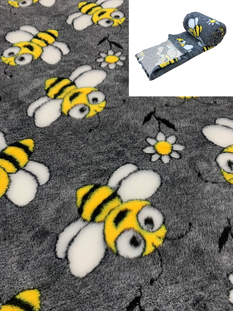 PnH Veterinary Bedding® NON SLIP Vet Bedding Whelping Fleece - 3m x 75cm Roll - MANY COLOUR OPTIONS - Charcoal with White Stars image 27