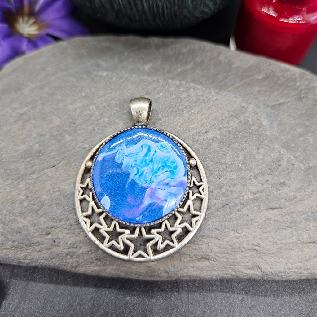 Unloved Pendants Looking For Homes - Option 1 - Fluid Art Snowflake image 12