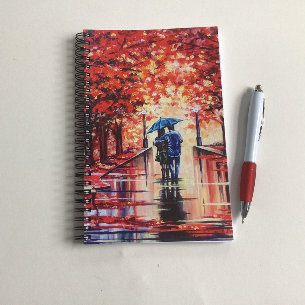 ROMANTIC AUTUMN THEMED A5 NOTEBOOK /PRINT GIFT SET - U LOVE NB image 7