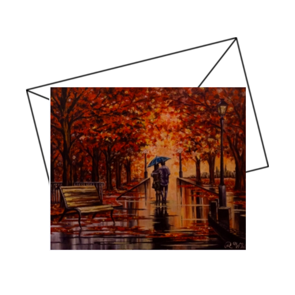 ROMANTIC AUTUMN BLANK GREETING CARDS/ANNIVERSARY  - AUTUMN REFLECTION STD image 11