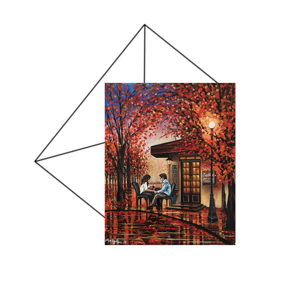 ROMANTIC AUTUMN BLANK GREETING CARDS/ANNIVERSARY  - AUTUMN REFLECTION STD image 9