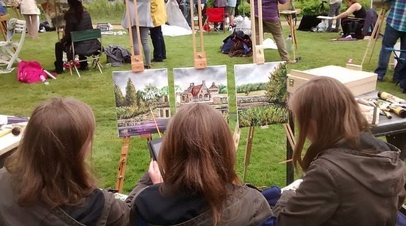 Being filmed for a TV show