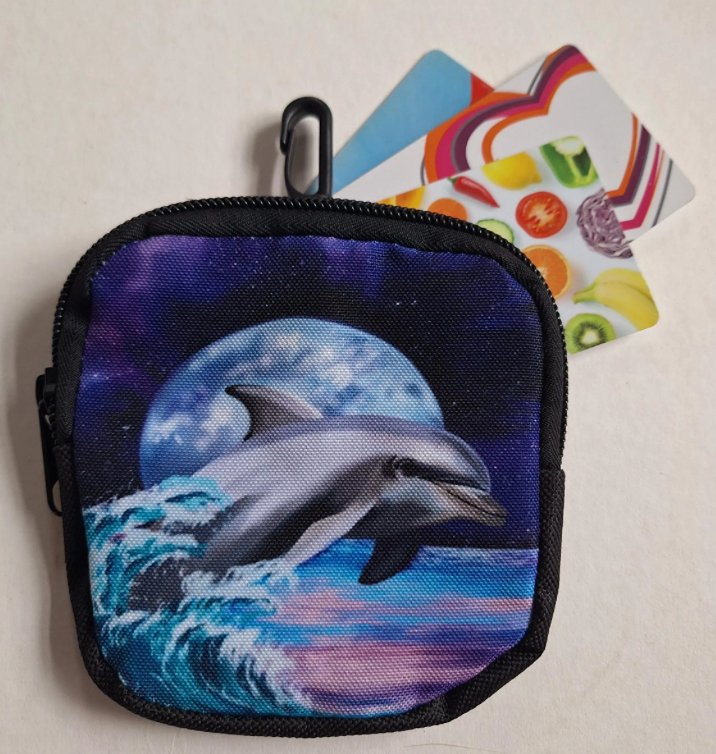 DOLPHIN COIN PURSE / MINI CHANGE WALLET - SQUARE DOLPHIN CP image 7