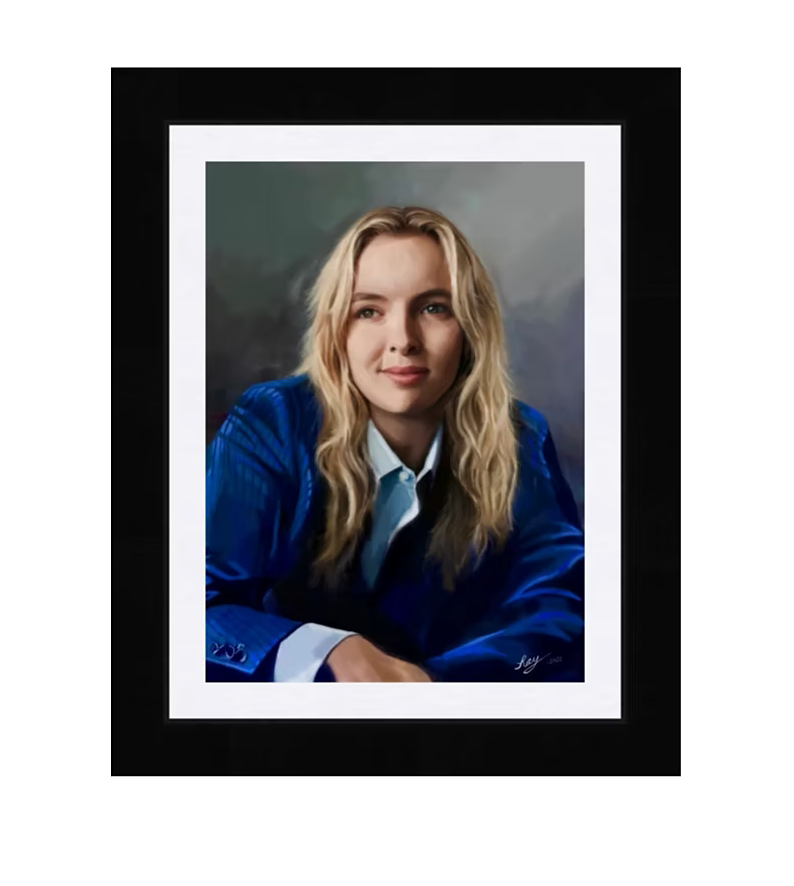 JODIE COMER PORTRAIT DIGITAL ART - JC 1 STD A4 image 6