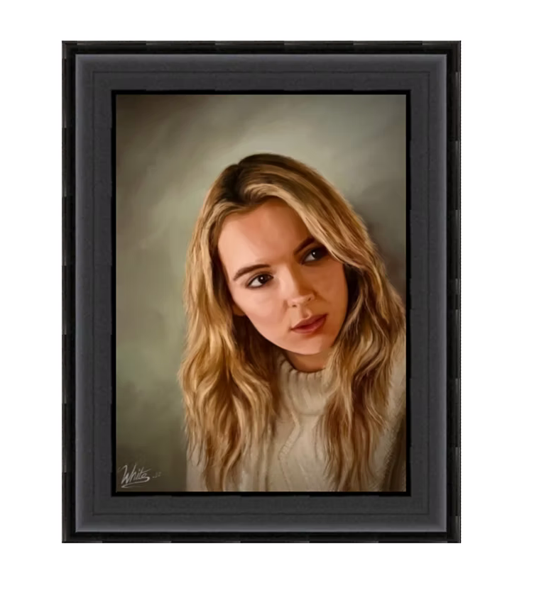 JODIE COMER PORTRAIT DIGITAL ART - JC 1 STD A4 image 5