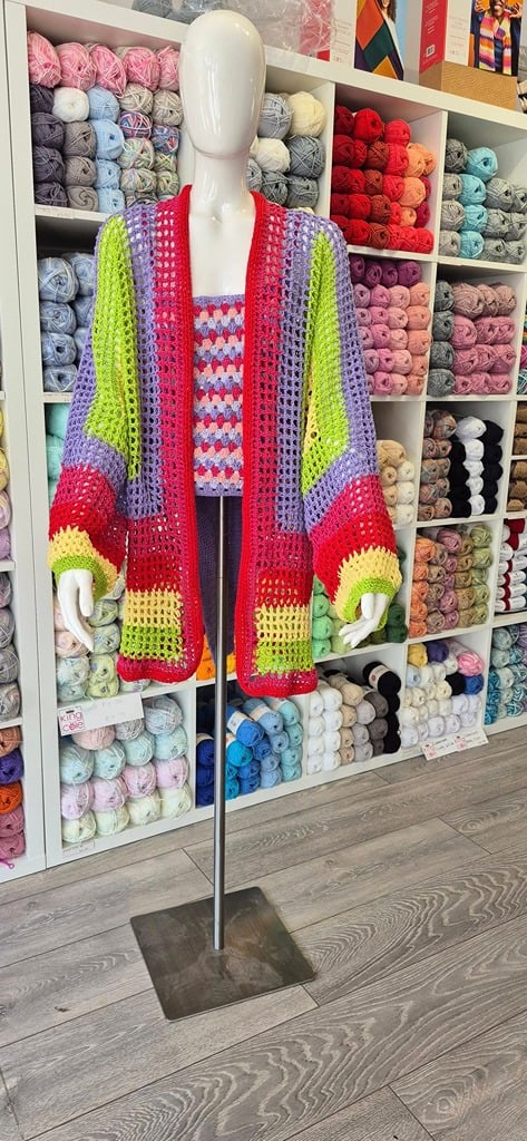 Crochet Cotton Blend Cardigan - Size 6 image 10