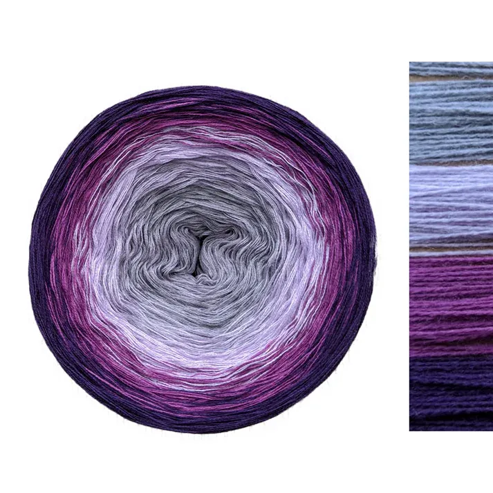 Yarn - Gradient Cake Yarn, Ombre Yarn Cake Cotton/Acrylic - Ice Berry image 2