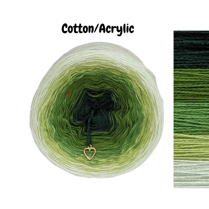 Yarn - Gradient Cake Yarn, Ombre Yarn Cake Cotton/Acrylic - Ice Berry image 12