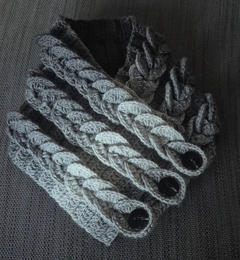 Braided cowl - Purple ombre image 9