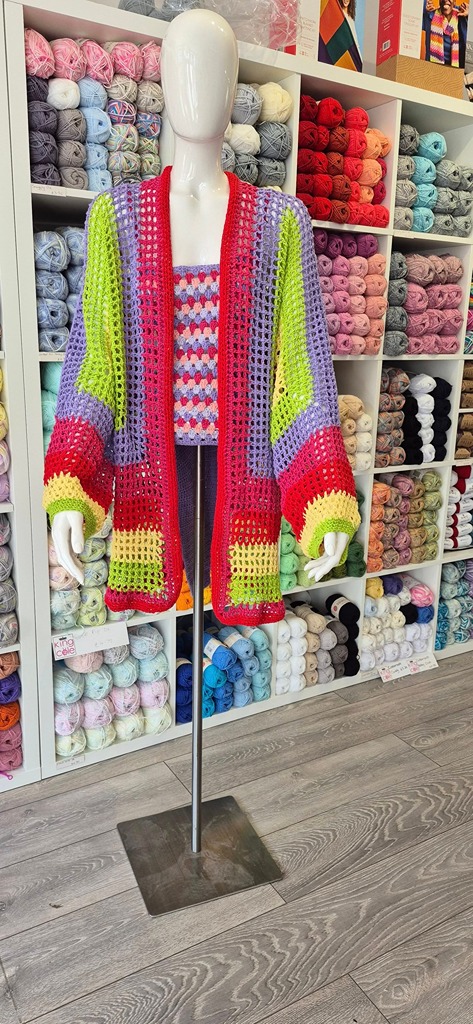 Crochet Cotton Blend Cardigan - Size 6 image 9