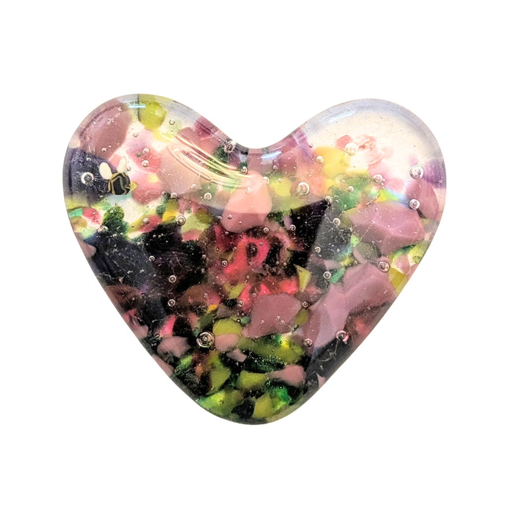 Floral Pocket Heart or Fridge Magnet - Pink Pocket Heart  image 2