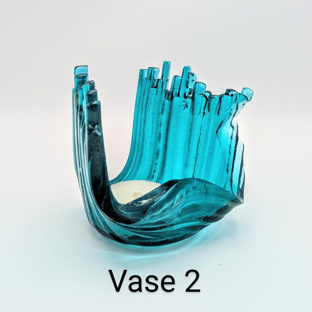 Blue Sculptured Candle Shades - Vase 1 image 11