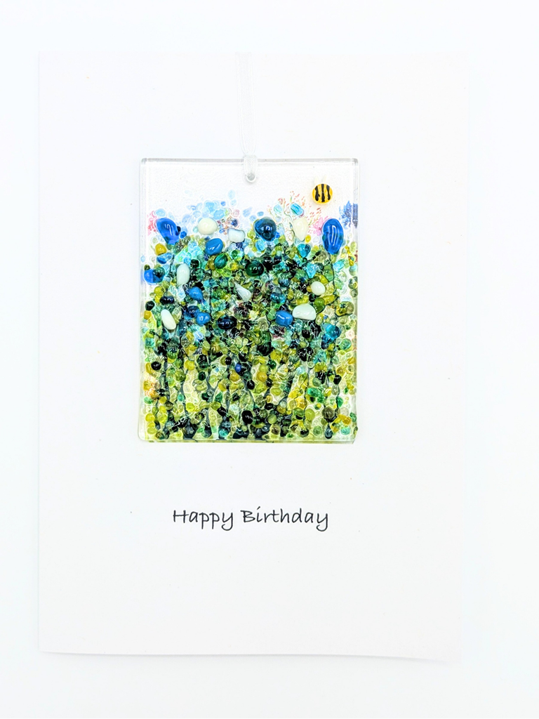 Flower Meadow Light Catcher Keepsake Card - Blue Meadow greeting card image 10