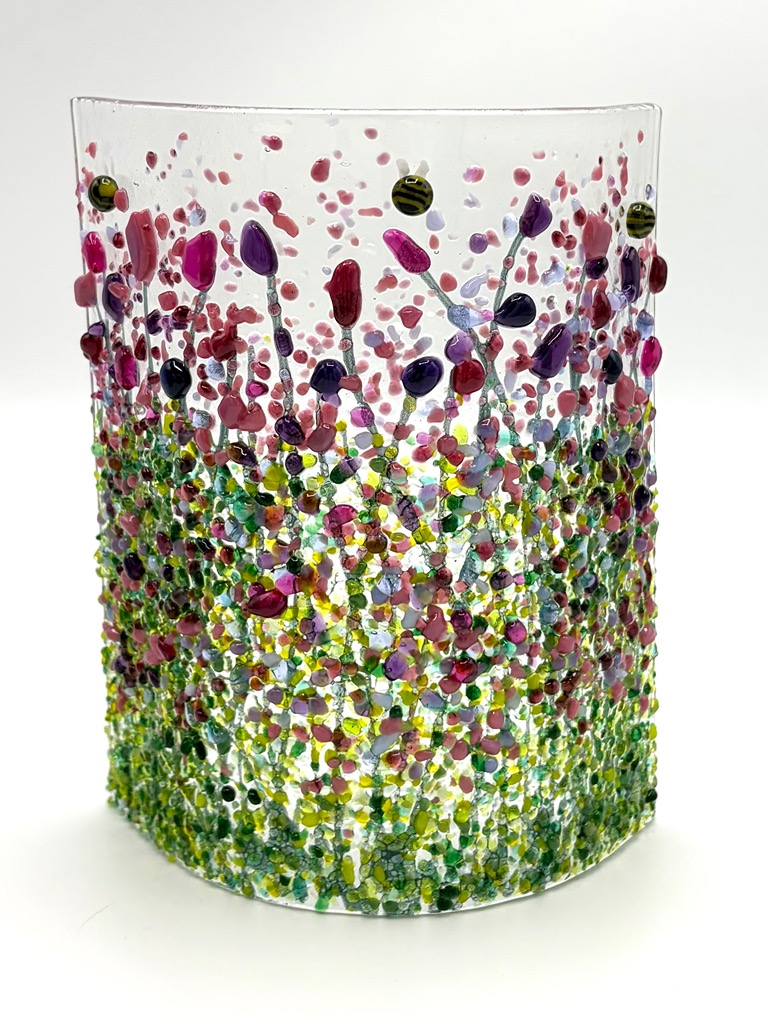 Summer meadow curved panels - Purple & Pink Summer Meadow Curved Panel image 1