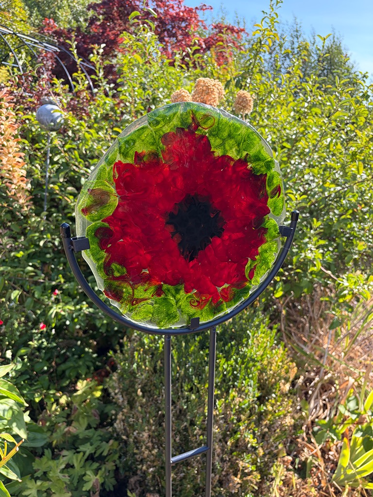 Poppy Panel in a choice of steel stand.  - Tall Garden Stand image 6