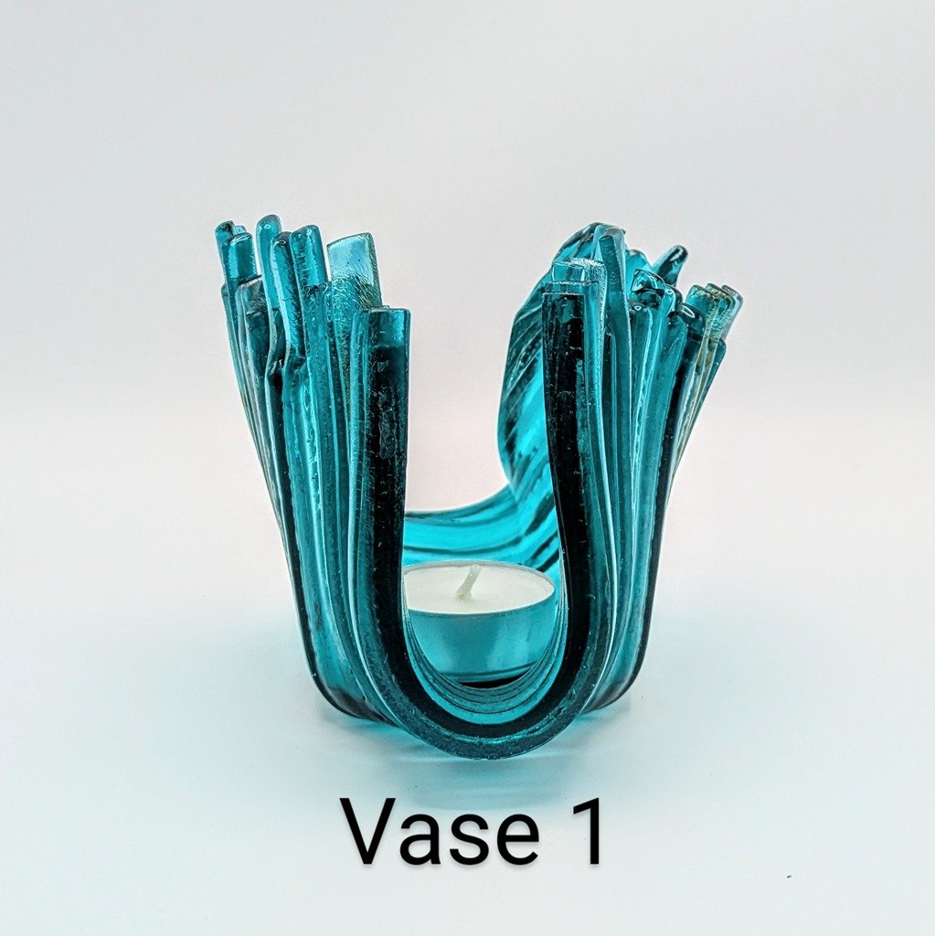 Blue Sculptured Candle Shades - Vase 1 image 10