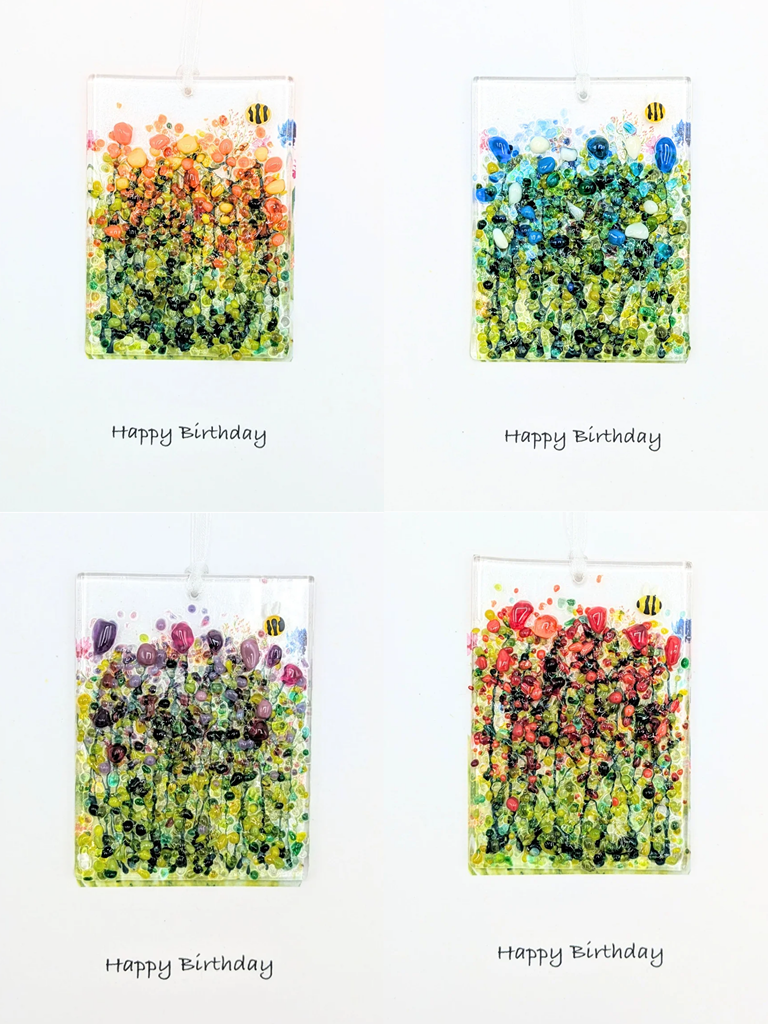 Flower Meadow Light Catcher Keepsake Card - Blue Meadow greeting card image 14