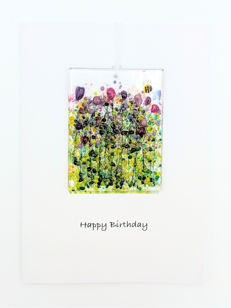 Flower Meadow Light Catcher Keepsake Card - Blue Meadow greeting card image 13