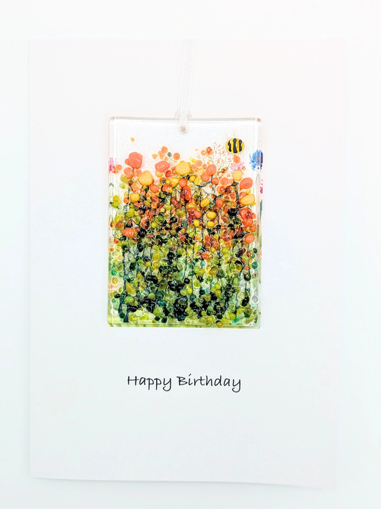 Flower Meadow Light Catcher Keepsake Card - Blue Meadow greeting card image 12
